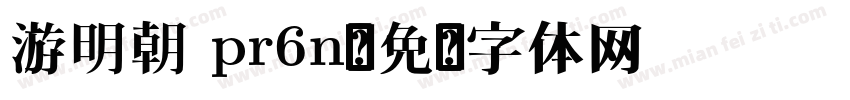 游明朝 pr6n字体转换